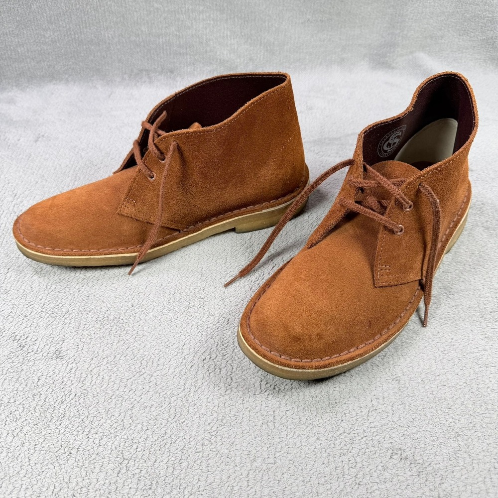 Clarks Womens 9 Brown Suede Desert Boot Charles F Stead Crepe Chukka 26119945